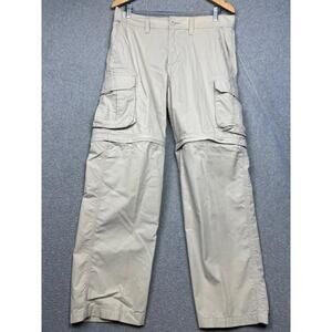 Sonoma Convertible Nylon Cargo Pants Khaki Mens 32 x 30 Outdoor Hiking